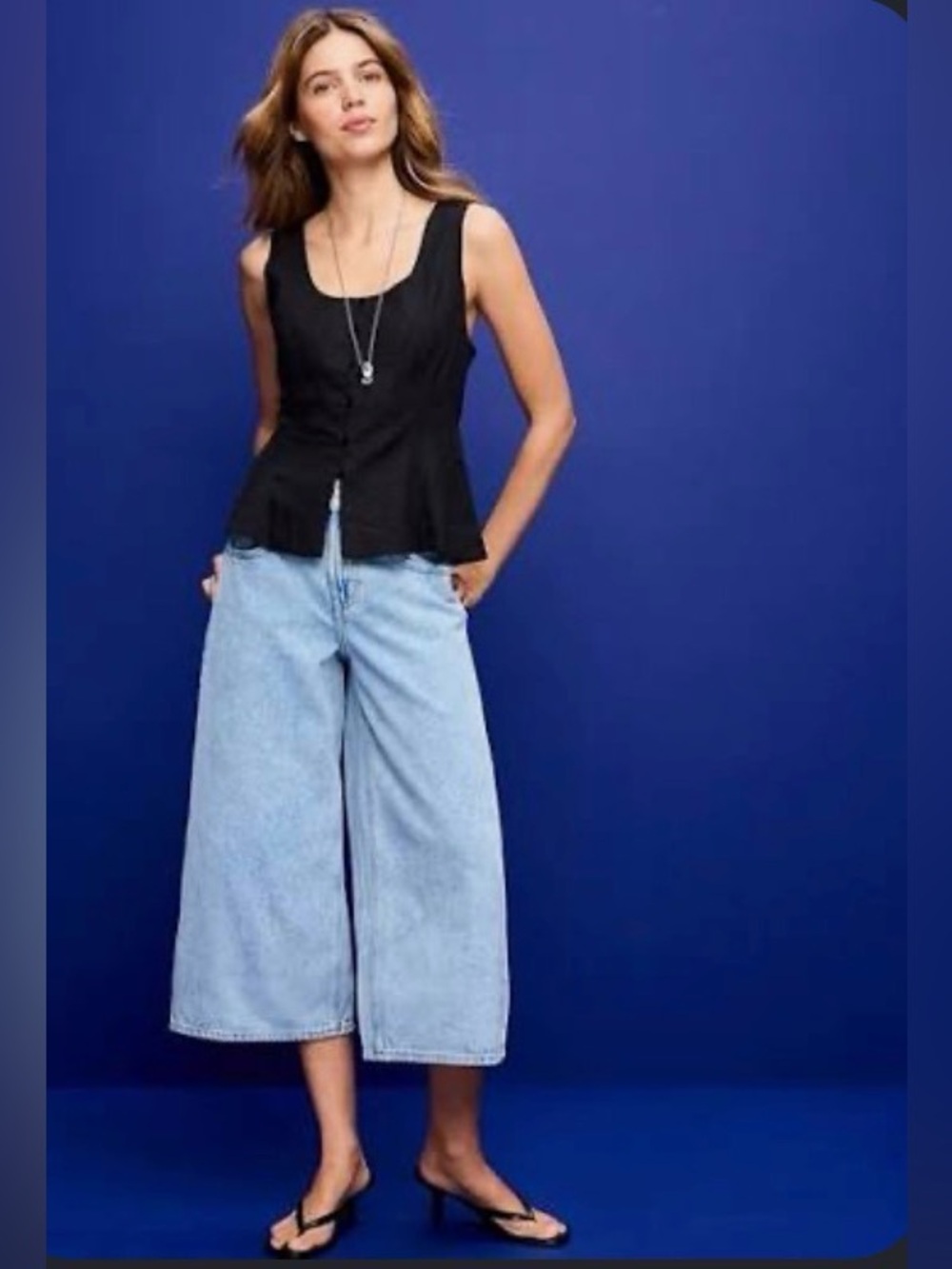 Old Navy Mid-Rise Baggy Culottes 14 Regular